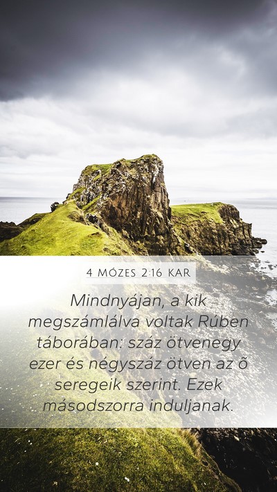 4 Mózes 2:16 KAR Bible Verse Image