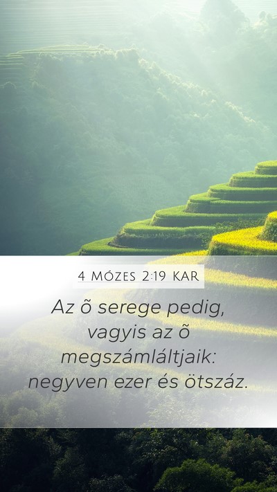 4 Mózes 2:19 KAR Mobile Phone Wallpaper - Az õ serege pedig, vagyis az õ - Mobile Bible Verse Wallpaper