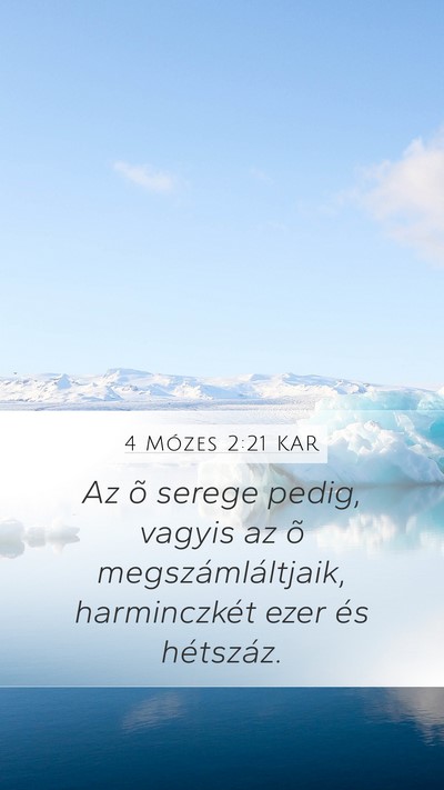 4 Mózes 2:21 KAR Mobile Phone Wallpaper - Az õ serege pedig, vagyis az õ - Mobile Bible Verse Wallpaper