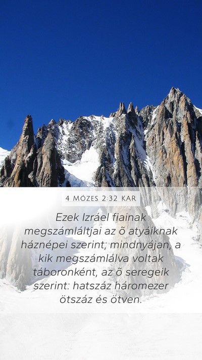 4 Mózes 2:32 KAR Bible Verse Image