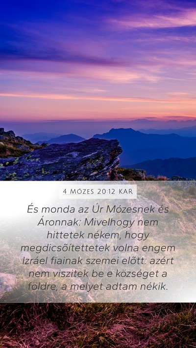 4 Mózes 20:12 KAR Bible Verse Image