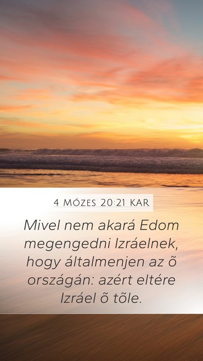4 Mózes 20:21 KAR Bible Verse Image