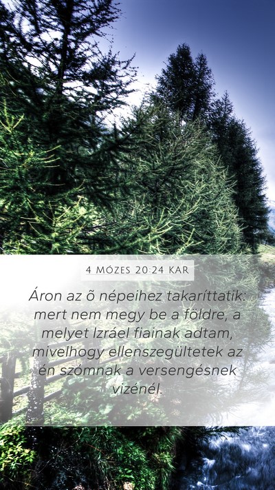 4 Mózes 20:24 KAR Bible Verse Image