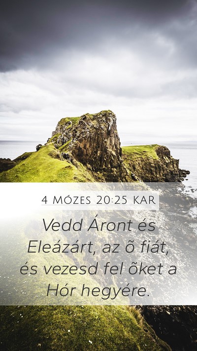 4 Mózes 20:25 KAR Bible Verse Image