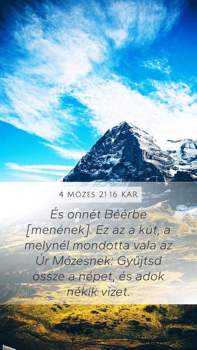 4 Mózes 21:16 KAR Bible Verse Image