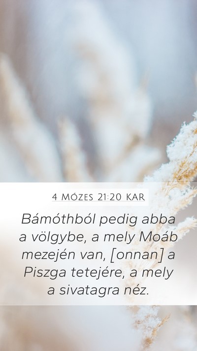 4 Mózes 21:20 KAR Bible Verse Image