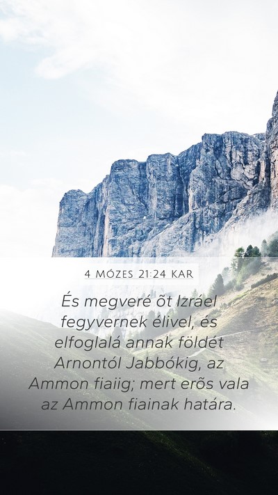 4 Mózes 21:24 KAR Bible Verse Image