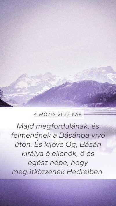 4 Mózes 21:33 KAR Bible Verse Image
