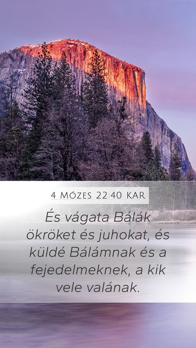 4 Mózes 22:40 KAR Bible Verse Image