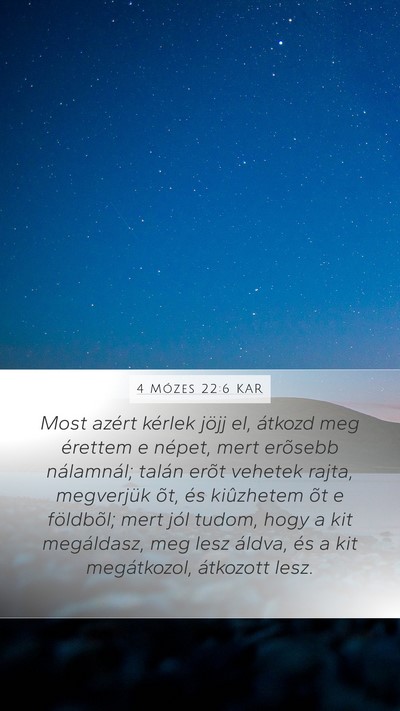 4 Mózes 22:6 KAR Bible Verse Image