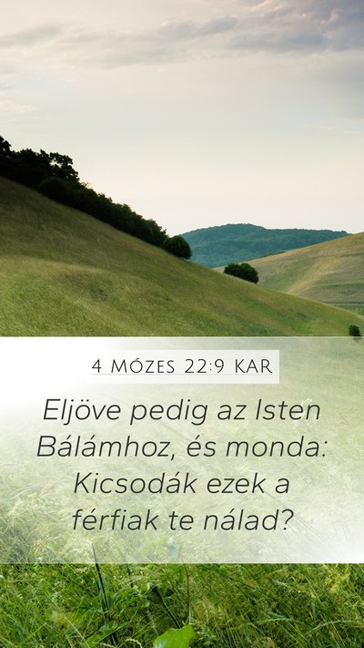 4 Mózes 22:9 KAR Bible Verse Image