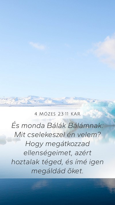 4 Mózes 23:11 KAR Bible Verse Image