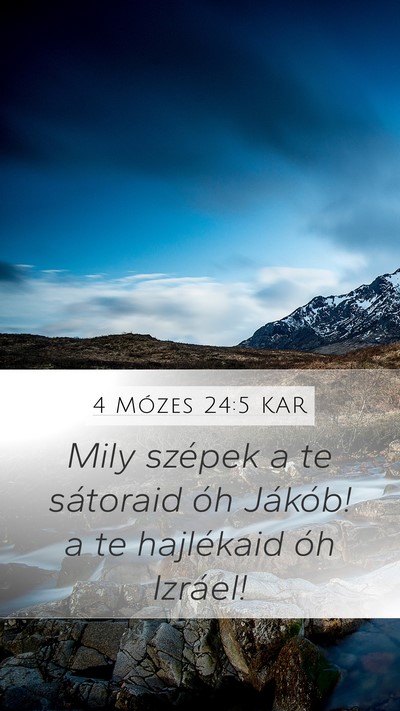 4 Mózes 24:5 KAR Bible Verse Image