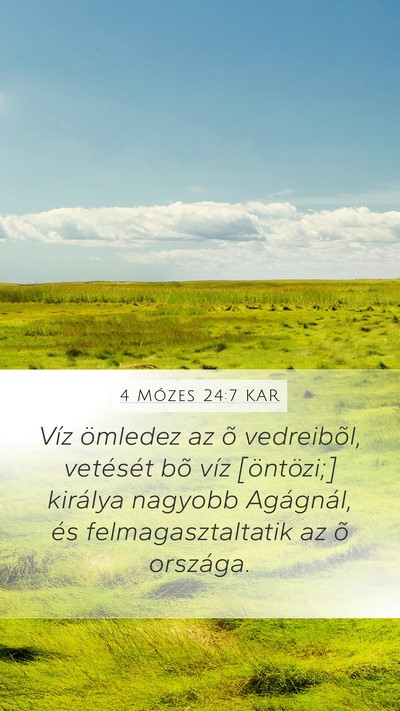 4 Mózes 24:7 KAR Bible Verse Image