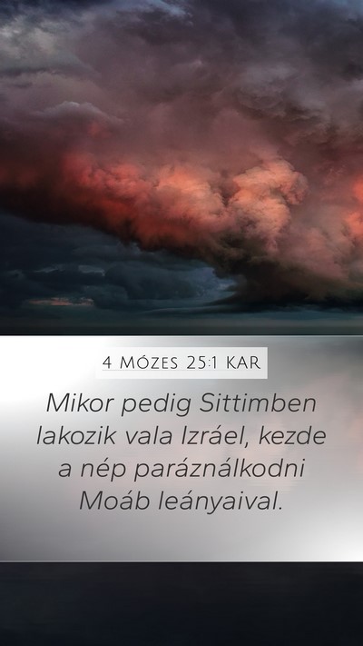 4 Mózes 25:1 KAR Bible Verse Image