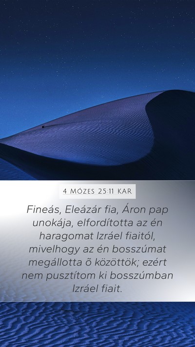 4 Mózes 25:11 KAR Bible Verse Image