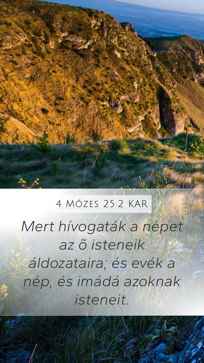 4 Mózes 25:2 KAR Bible Verse Image