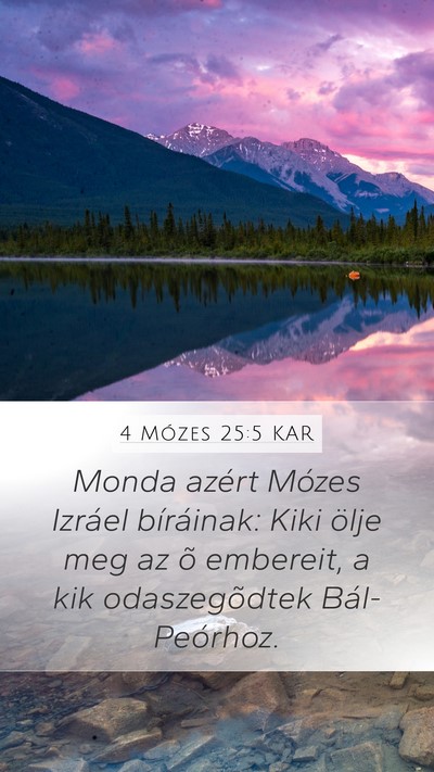 4 Mózes 25:5 KAR Bible Verse Image