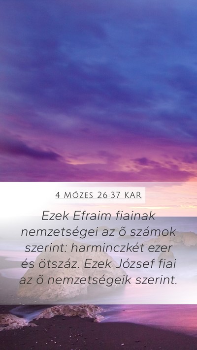 4 Mózes 26:37 KAR Bible Verse Image