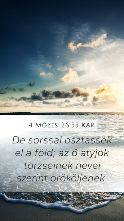 4 Mózes 26:55 KAR Bible Verse Image