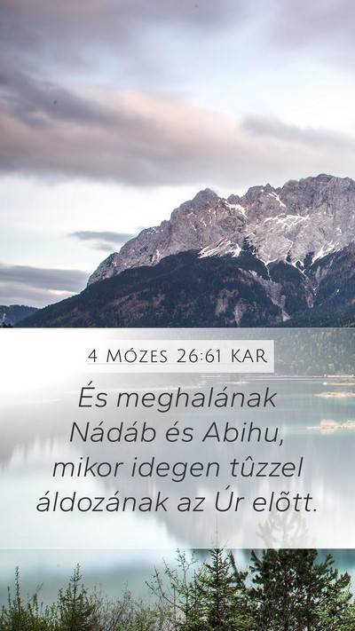4 Mózes 26:61 KAR Bible Verse Image