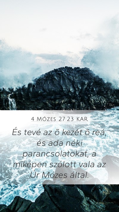 4 Mózes 27:23 KAR Bible Verse Image