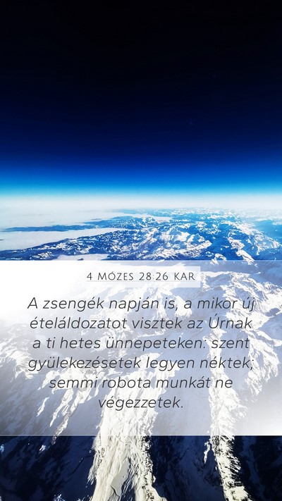 4 Mózes 28:26 KAR Bible Verse Image