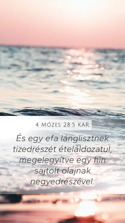 4 Mózes 28:5 KAR Bible Verse Image