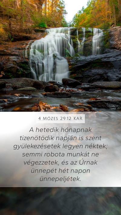 4 Mózes 29:12 KAR Bible Verse Image