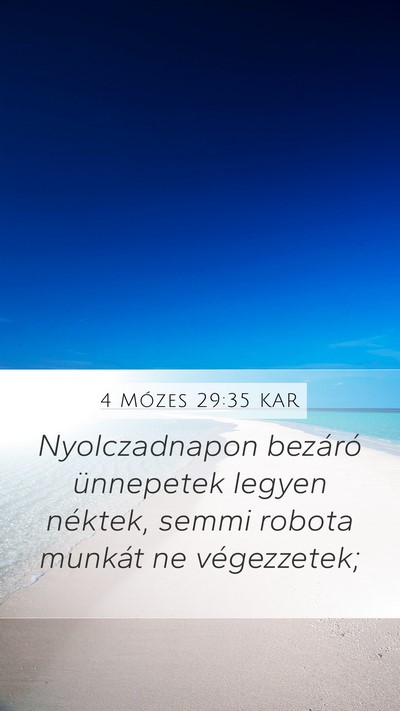 4 Mózes 29:35 KAR Bible Verse Image