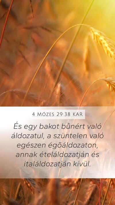 4 Mózes 29:38 KAR Mobile Phone Wallpaper - És egy bakot bûnért való áldozatul, a - Mobile Bible Verse Wallpaper