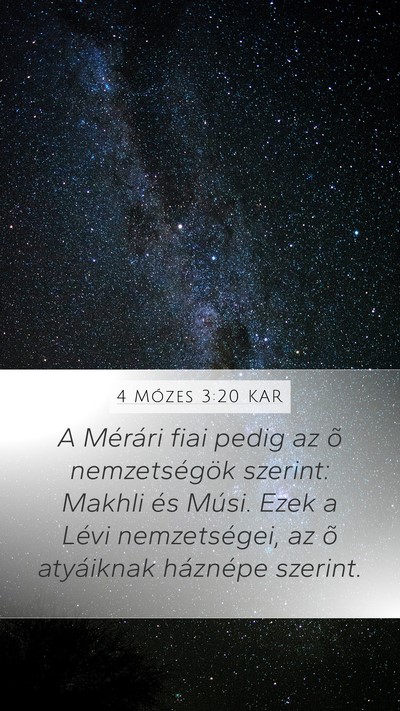 4 Mózes 3:20 KAR Bible Verse Image
