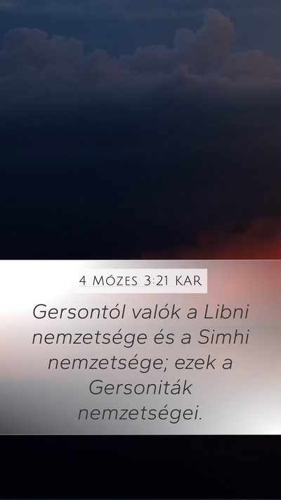4 Mózes 3:21 KAR Bible Verse Image