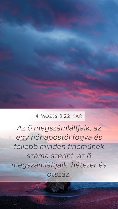 4 Mózes 3:22 KAR Bible Verse Image