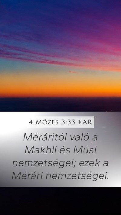 4 Mózes 3:33 KAR Bible Verse Image