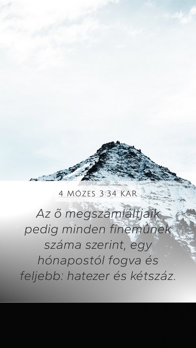 4 Mózes 3:34 KAR Bible Verse Image