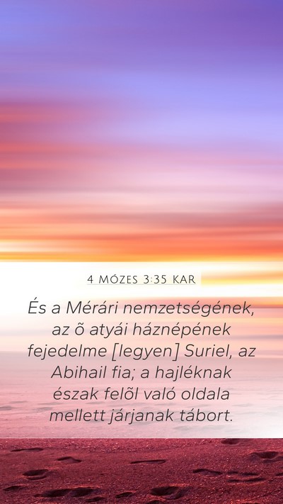 4 Mózes 3:35 KAR Bible Verse Image
