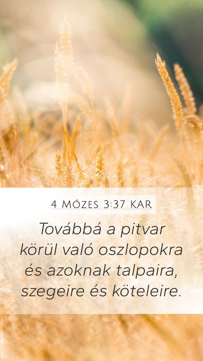 4 Mózes 3:37 KAR Bible Verse Image