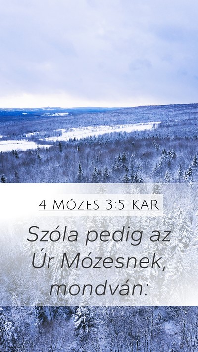 4 Mózes 3:5 KAR Bible Verse Image