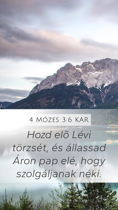 4 Mózes 3:6 KAR Bible Verse Image