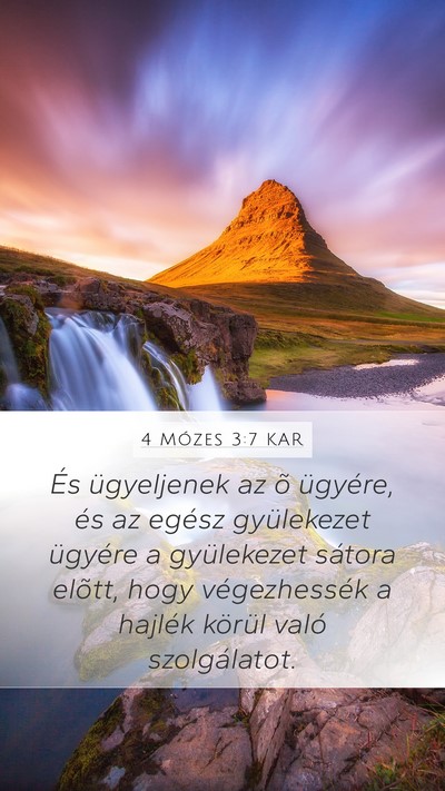 4 Mózes 3:7 KAR Bible Verse Image