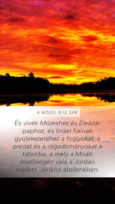 4 Mózes 31:12 KAR Bible Verse Image