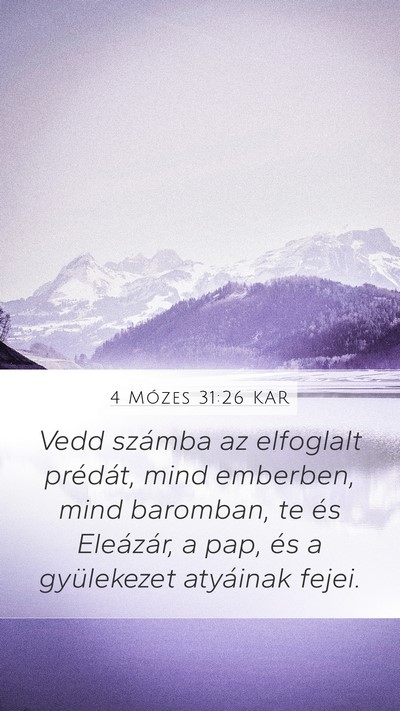 4 Mózes 31:26 KAR Bible Verse Image