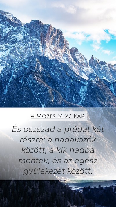 4 Mózes 31:27 KAR Bible Verse Image