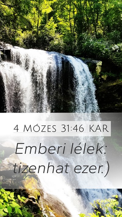 4 Mózes 31:46 KAR Mobile Phone Wallpaper - Emberi lélek: tizenhat - Mobile Bible Verse Wallpaper