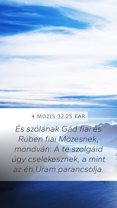 4 Mózes 32:25 KAR Bible Verse Image