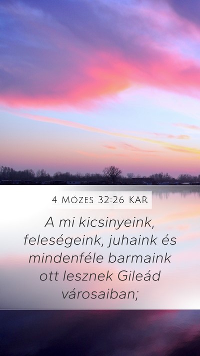 4 Mózes 32:26 KAR Bible Verse Image