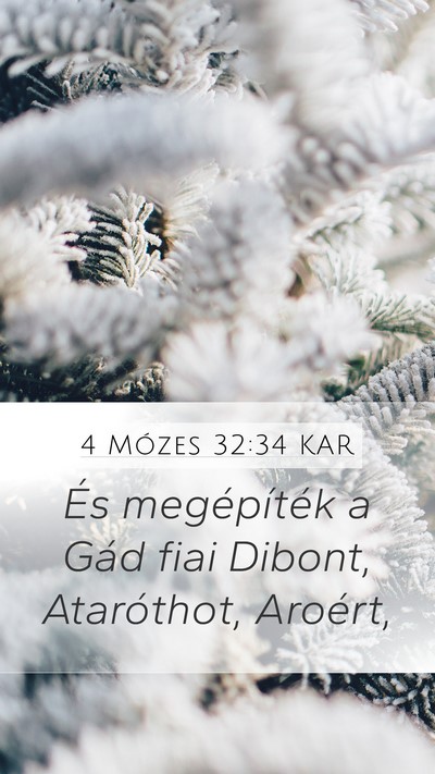 4 Mózes 32:34 KAR Bible Verse Image