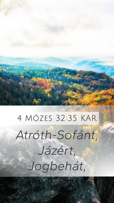 4 Mózes 32:35 KAR Bible Verse Image