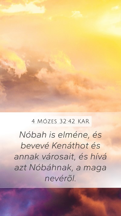 4 Mózes 32:42 KAR Bible Verse Image